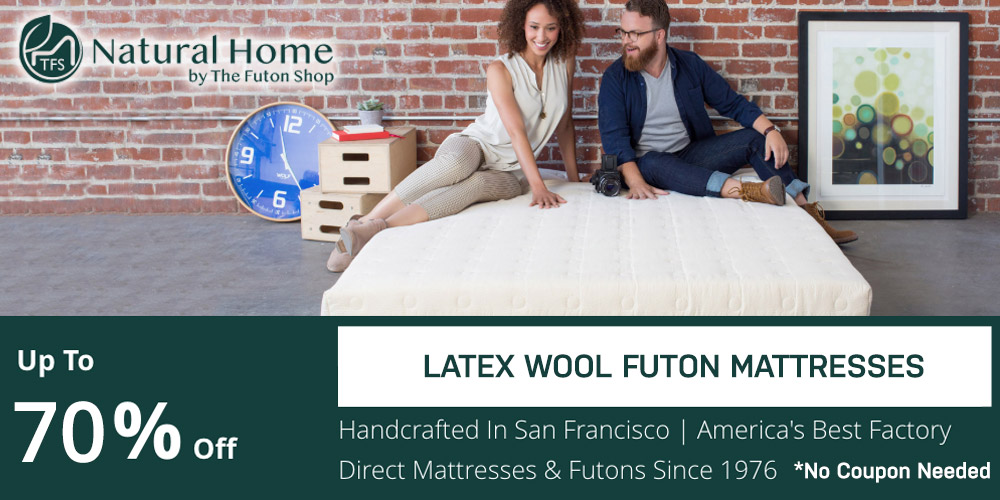 70% OFF Latex Wool Futon Mattresses