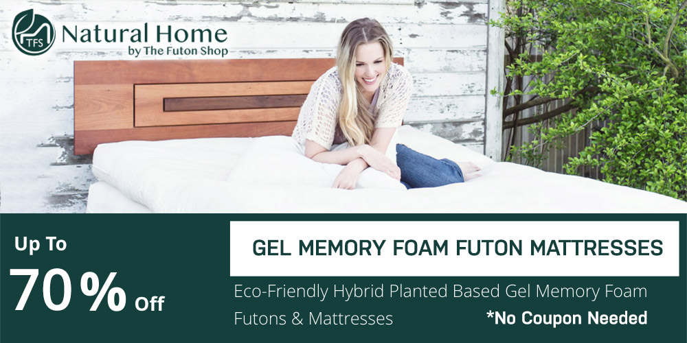 70% OFF Gel Memory Foam Futon Mattresses