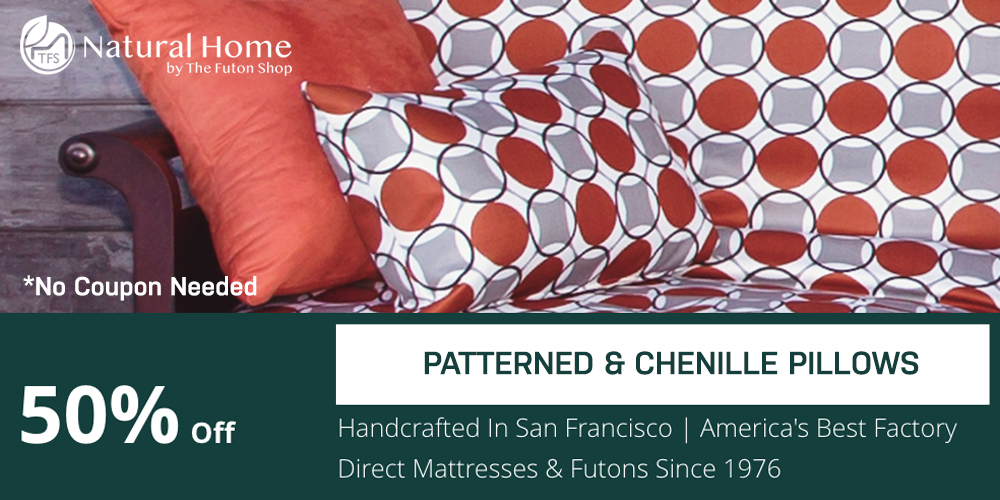 50% OFF Patterned & Chenille Pillows