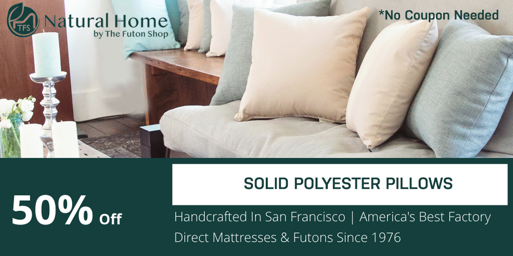 50% OFF Solid Polyester Pillows